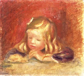 Coco am Tisch (Claude Renoir liest), 1905